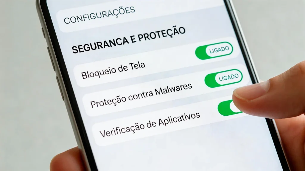 Pessoa a configurar definições de proteção numa aplicação de apostas no telemóvel