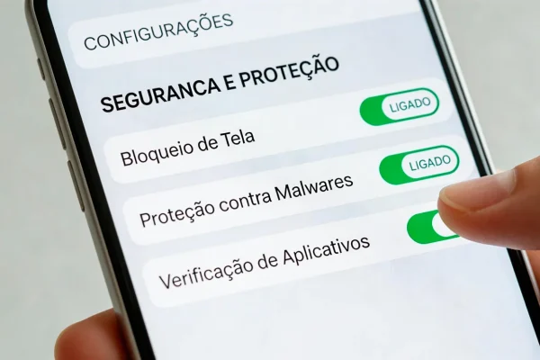 Pessoa a configurar definições de proteção numa aplicação de apostas no telemóvel